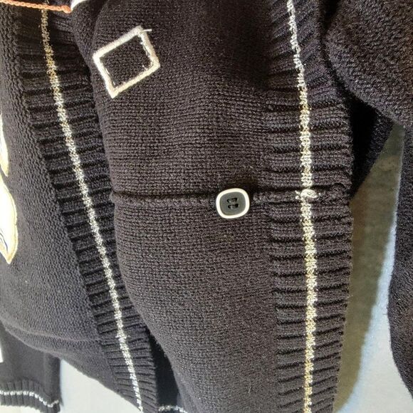 Karen Scott Embroidered 3D Cardigan Womens L Birthday Sequins Knit Presents - Picture 7 of 12
